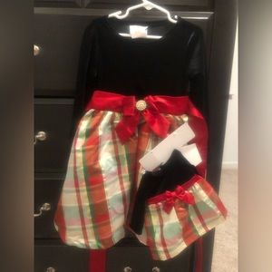 NWT matching Girl and doll dresses, size 5